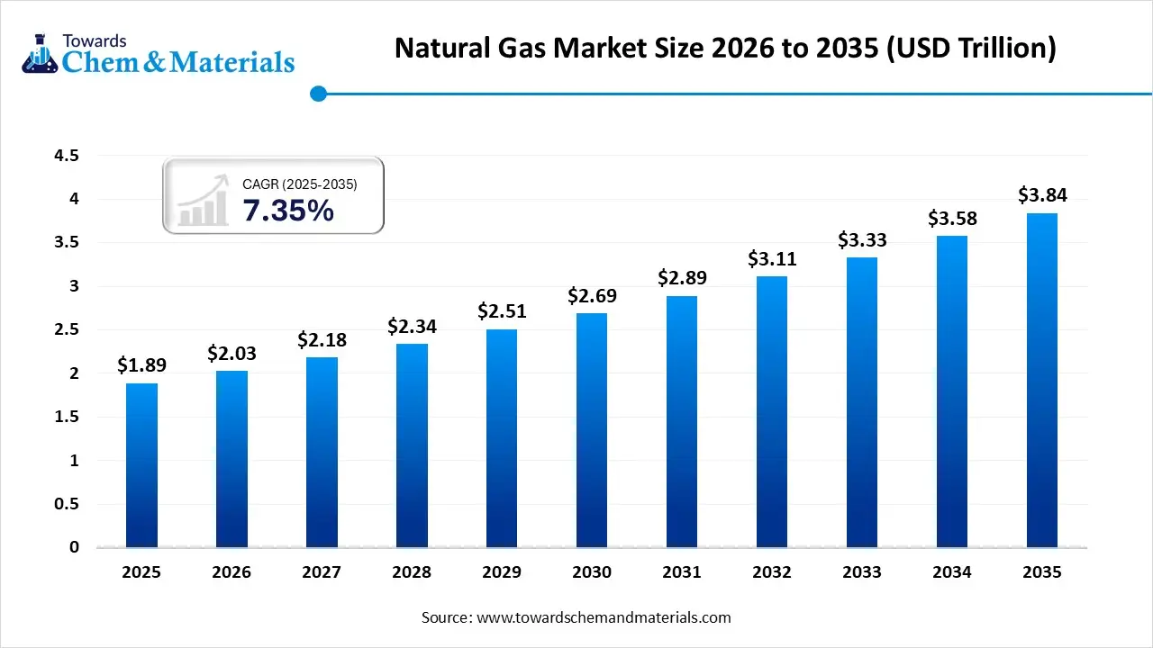 Global Natural Gas Market Size, Share, Trends and Industry Analysis (2025–2035)