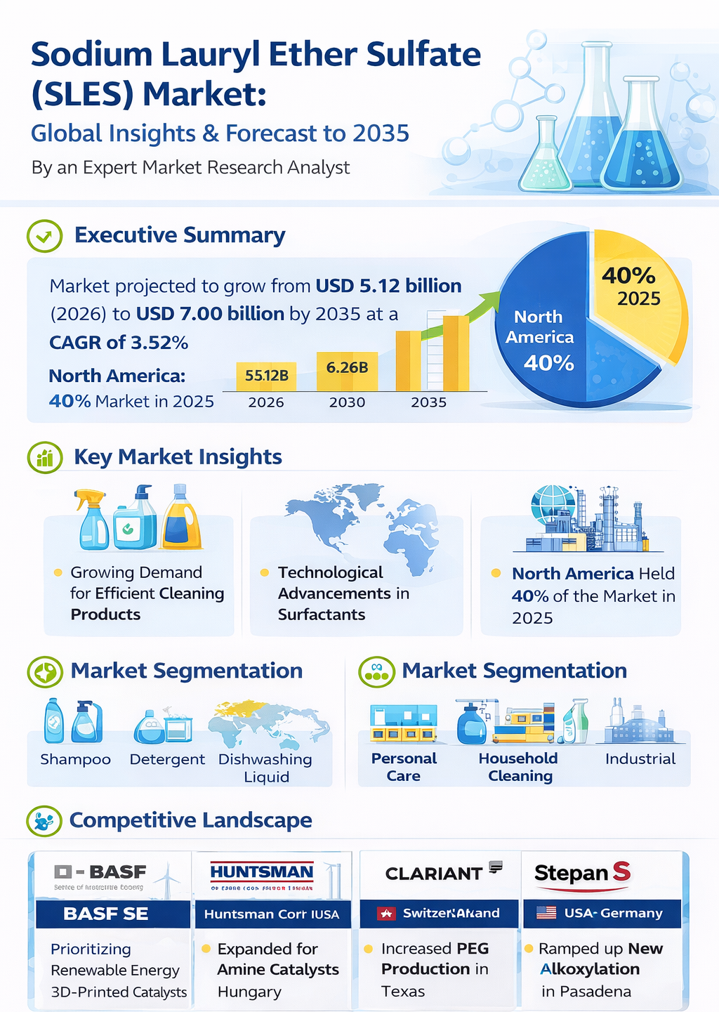 Global Sodium Lauryl Ether Sulfate Market: Trends, Growth, and Forecast (2025-2035)