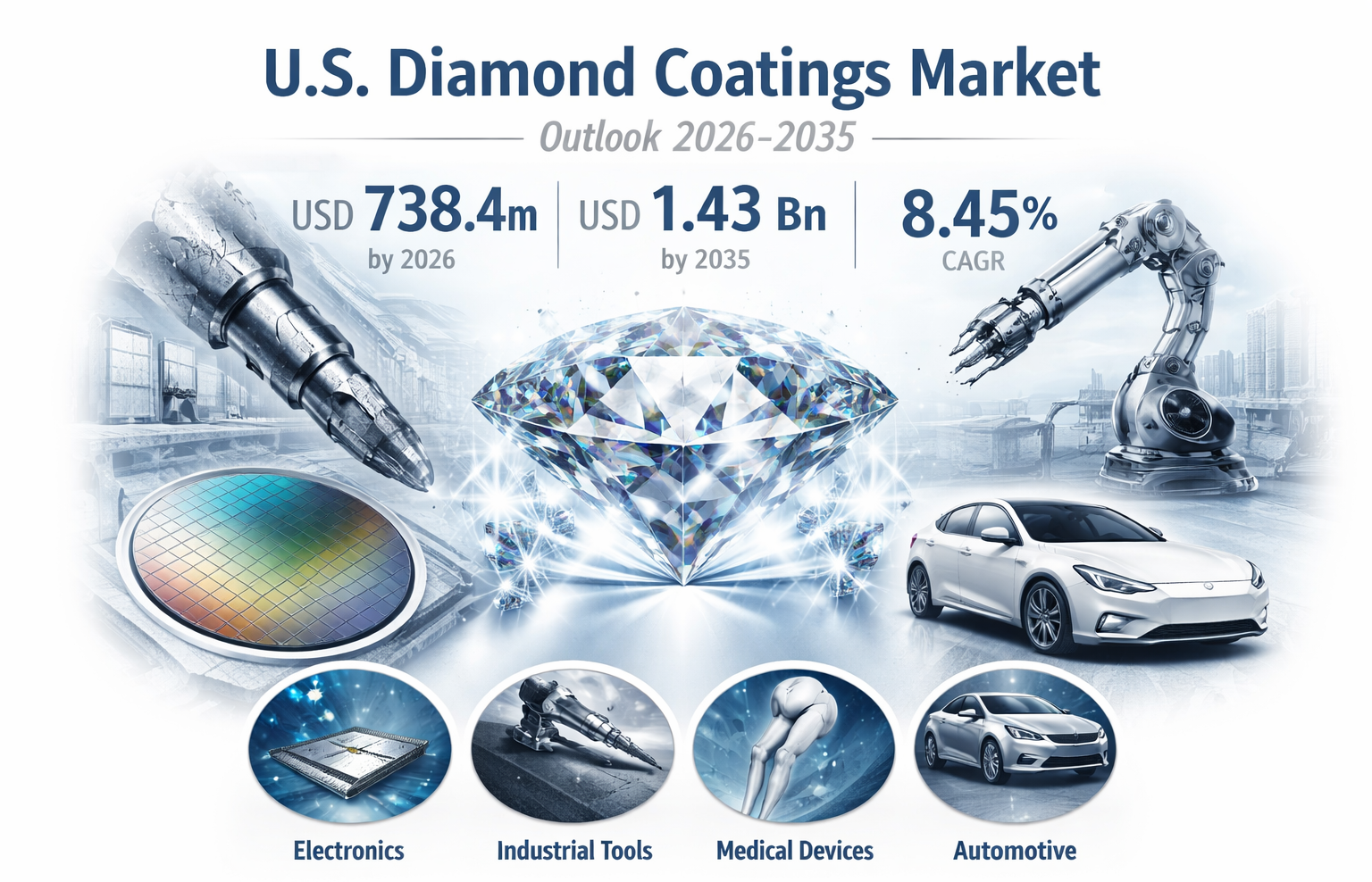 U.S. Diamond Coatings Market Outlook (2026–2035): Advancing Precision Engineering and High-Performance Surfaces