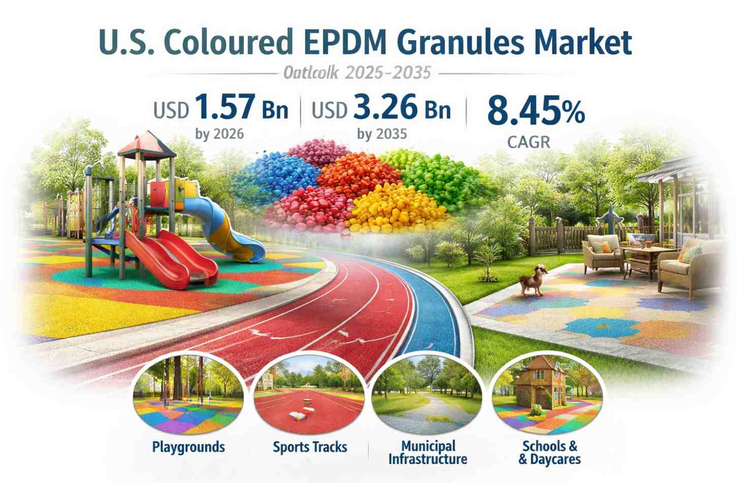 U.S. Coloured EPDM Granules Market Outlook (2026–2035): Safer Surfaces Driving Next-Gen Recreational Infrastructure