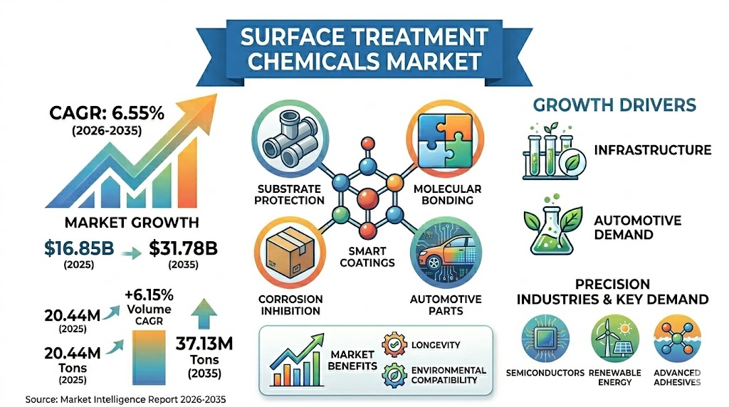 Global Surface Treatment Chemicals Market Intelligence Report: Industry Trends and Production Forecasts (2026–2035)