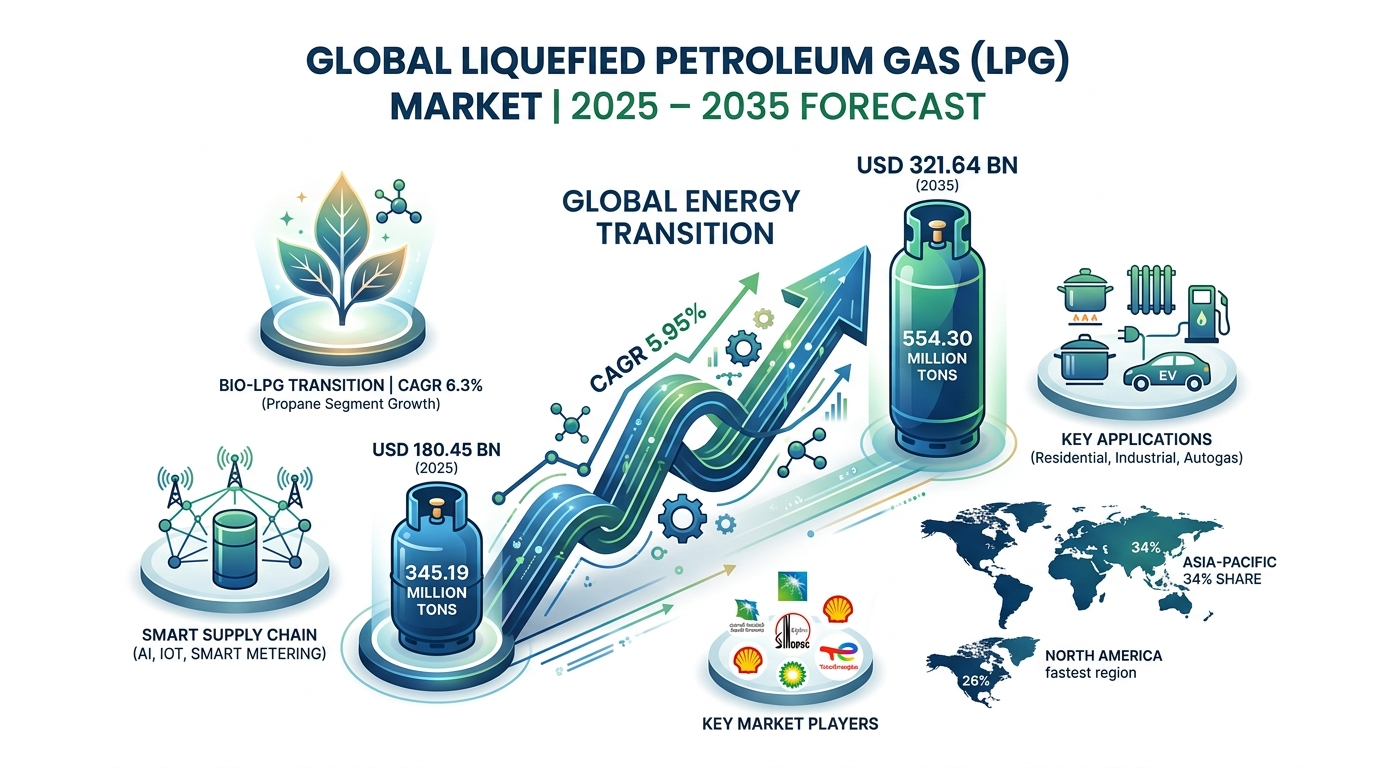 Global Liquefied Petroleum Gas (LPG) Market: Navigating Decarbonization, Smart Supply Chains, and the Transition to Bio-LPG (2026–2035)