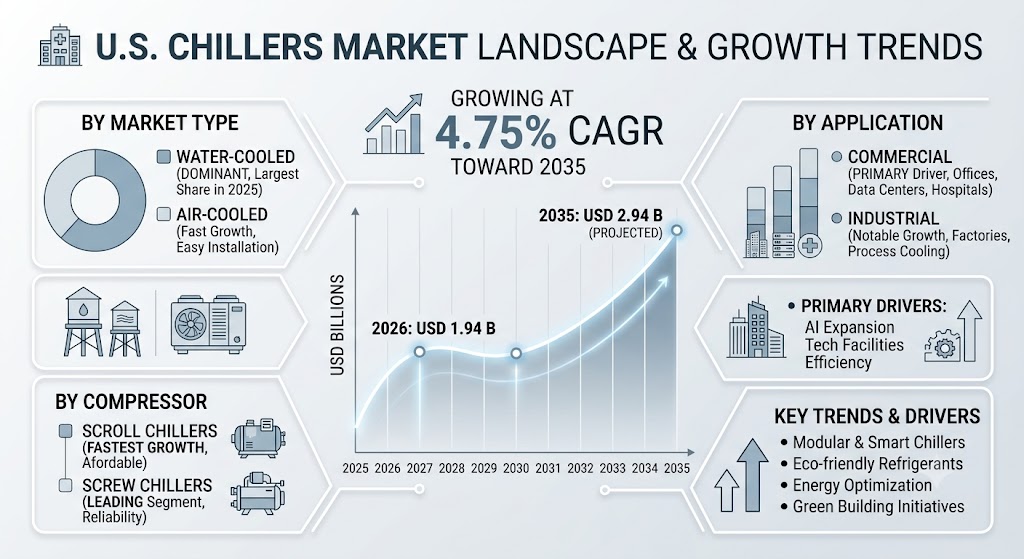 U.S. Chillers Market Booms Amid AI and Data Center Expansion